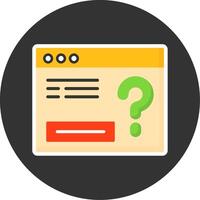 FAQ Flat Grey Circle Style Icon vector