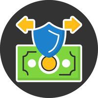 Secure Payment Flat Grey Circle Style Icon vector
