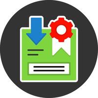 Return Policy Flat Grey Circle Style Icon vector