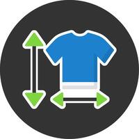 Size Guide Flat Grey Circle Style Icon vector