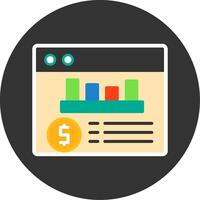 Expense tracker Flat Grey Circle Style Icon vector
