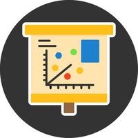 Scatter Plot Flat Grey Circle Style Icon vector