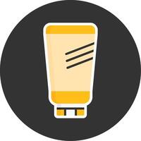 Sunscreen lotion Flat Grey Circle Style Icon vector