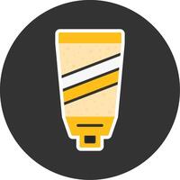 Sunscreen Flat Grey Circle Style Icon vector