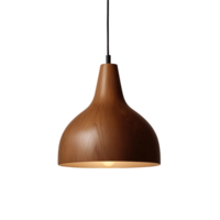 Modern minimalist wooden hanging light isolated on transparent background png
