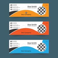 Corporate email signature design template, Business email signature design template vector