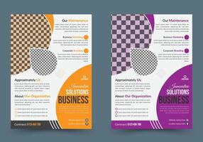 Corporate business flyer design template, professional business plan a4 flyer design template vector