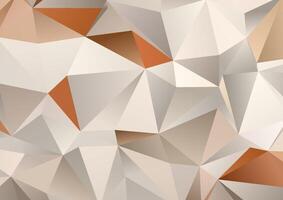 Abstract low poly design background in bronze colours vector