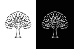 Minimalist Tree Icon Template. Editable Design for Any Background vector