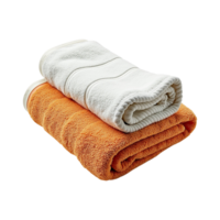 Luxurious white and yellow Colored Towels on a transparent background. png