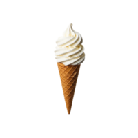 An ice cream cone is shown on a transparent background. png