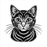 Cat Face Silhouette Art vector