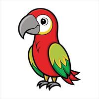 Colorful Parrot in Flight with Open vector