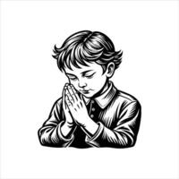 Child Praying Hands Images vector