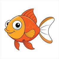 Graceful Goldfish A Splash of Color vector