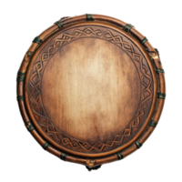 a wooden round table with a decorative design transparent background png