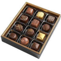 chocolates in a box on a transparent background png