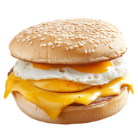 A hamburger with cheese and lettuce on ittransparent background png