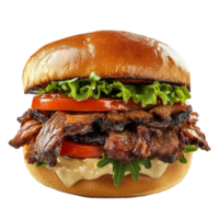 Sandwich with Bacon Cheese and Egg Isolated on transparent Background png