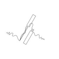 illustration of eyeliner one continuous line art. line, simple, hand drawn and sketch style. for icon, symbol, sign or logo vector