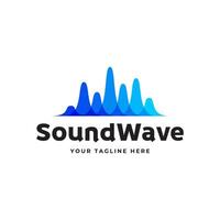 Sound wave logo design vector