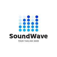 Soundwave logo design template vector