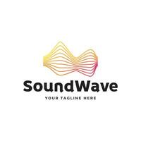 Sound wave logo template vector