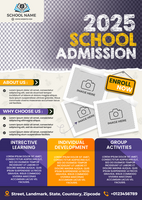 Creative School Admission Open Template Design for Easy Customization psd