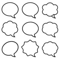 speech bubbles set of six speech bubbles illustration vector