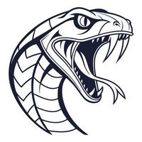 a cobra head with its mouth open vector