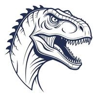 a t - rex head with a mouth open vector
