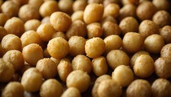 Closeup of Macadamia Nuts photo