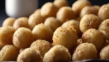 Close-up of Toasted Macadamia Nuts photo