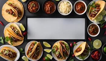 Delicious Tacos and Ingredients Spread photo