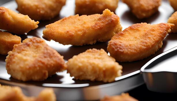 Crispy Chicken Nuggets on a Plate photo
