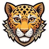 the head of a jaguar is shown in this illustration vector