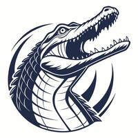 an alligator head with its mouth open vector