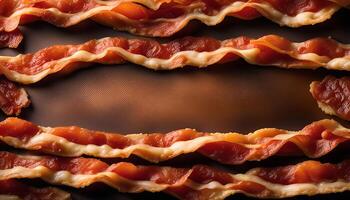 Crispy Bacon Strips for Delicious Breakfast photo