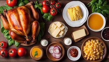 Thanksgiving Feast A Rustic Table Spread photo