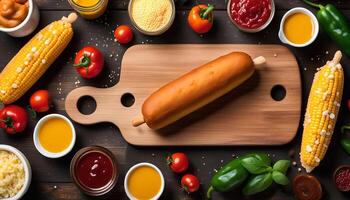 Corn Dog with Toppings photo