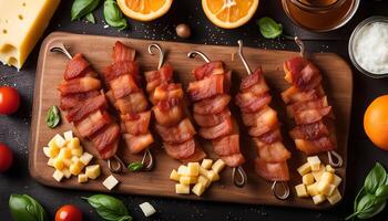 Bacon Wrapped Skewers A Delicious Appetizer photo