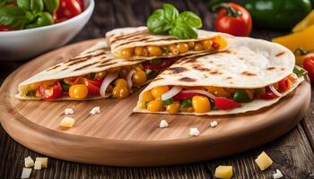 Delicious Quesadillas with Veggie Filling photo
