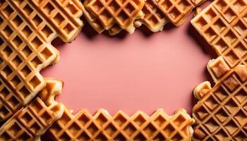 Waffle Frame Background photo