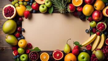 Colorful Fruit Frame photo