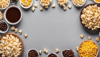Popcorn and Chocolate Frame photo