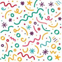 a colorful pattern with many different shapes and colors vector