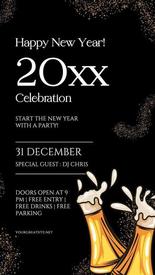 Instagram Story - New Year Party Invitation