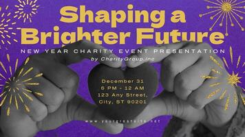 New Year Charity Event Presentation template