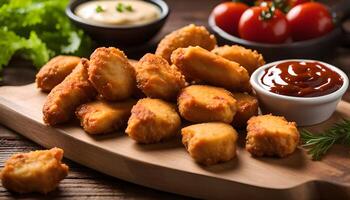 Crispy Chicken Nuggets with Dipping Sauces photo