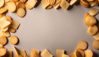 Assortment of Crispy Crackers photo